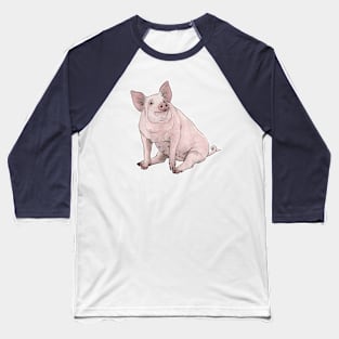 Pink pig Baseball T-Shirt